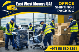 Professional office movers and packers in Dubai handling safe office relocation