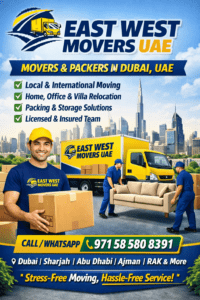 Best movers and packers in UAE offering professional home and office relocation services by East West Movers UAE
