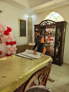 Professional movers and packers in Dubai carefully packing household furniture for safe home relocation in 2026